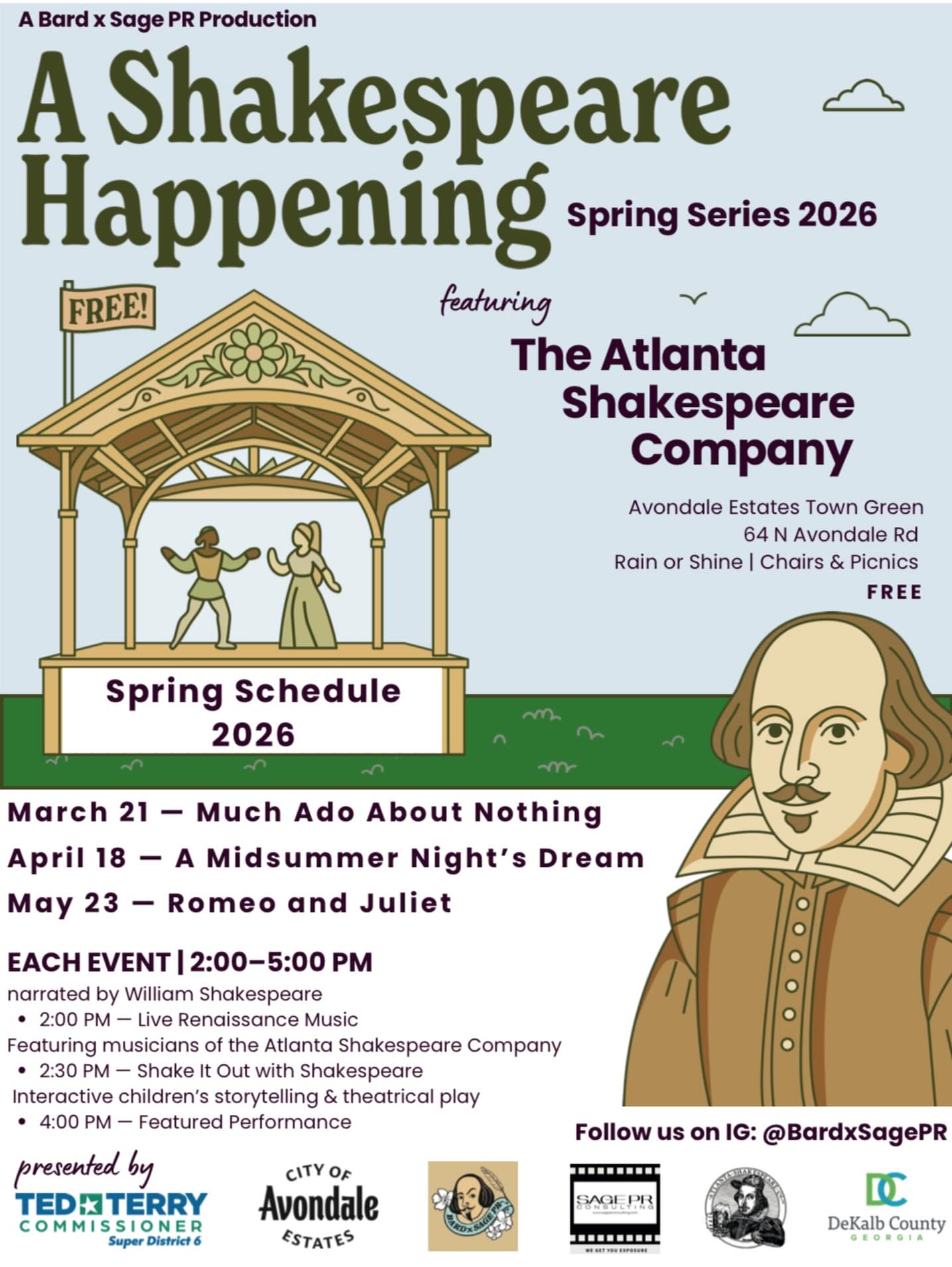 shakespeare on the green spring series 2026